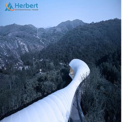 Δομή 50mm μεμβρανών έντασης ETFE PTFE κάλυμμα προσόψεων στεγών