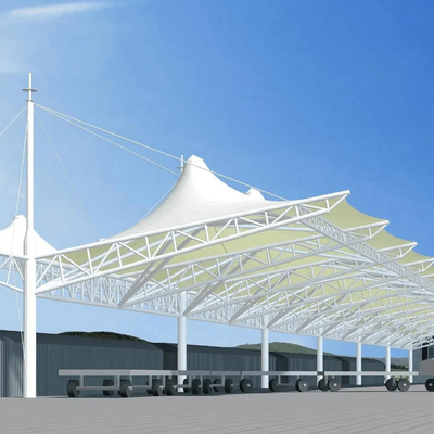 Προκατασκευασμένοι PVC εκτατοί Awnings υφάσματος έντασης δομών άσπροι