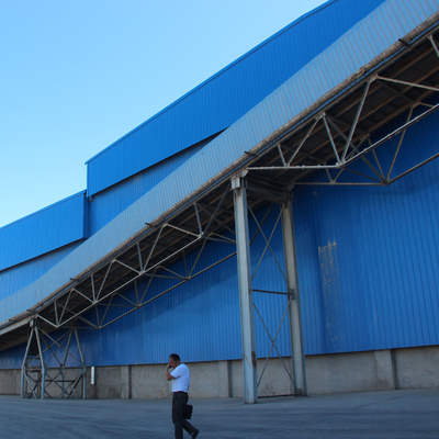Αποθήκη εμπορευμάτων 50mm δομικού χάλυβα συνήθειας προκατασκευασμένα υπόστεγα εργαστηρίων