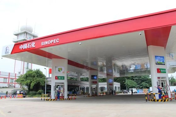 Δομικές κατασκευές από χάλυβα πλαισίου για στέγες, πρατήρια καυσίμων, συστήματα στέγασης διοδίων, ISO, GB