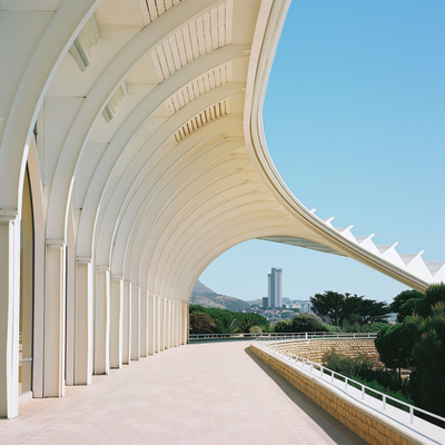 Δομή μεμβράνης έντασης από ETFE και PTFE για κομψές αρχιτεκτονικές μορφές