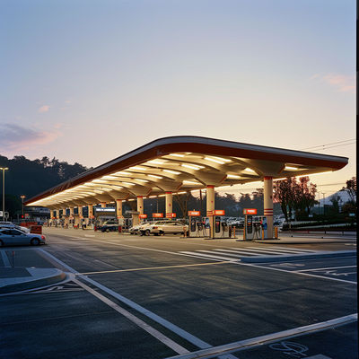 Δομικές κατασκευές από χάλυβα πλαισίου για στέγες, πρατήρια καυσίμων, συστήματα στέγασης διοδίων, ISO, GB