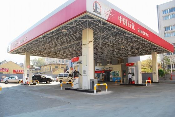 Ελαφριά δομές από χάλυβα για τις στέγες των βενζινάδικων