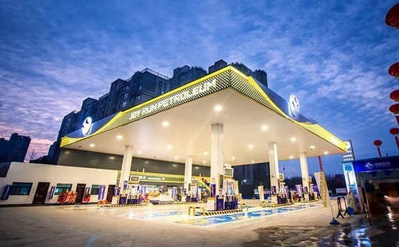 Ελαφριά δομές από χάλυβα για τις στέγες των βενζινάδικων